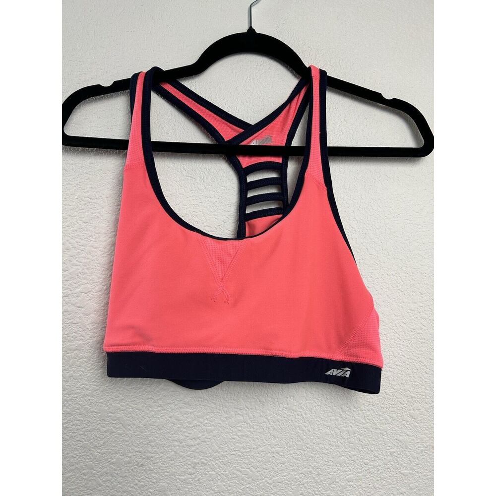 Avis Womens XL Racerback Sports Bra Pink Poly Spandex
